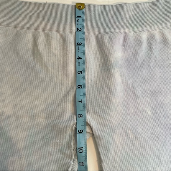 Free People Intimately Light Blue Muted Sky Cloud Pattern High Rise Biker Shorts - Picture 7 of 10